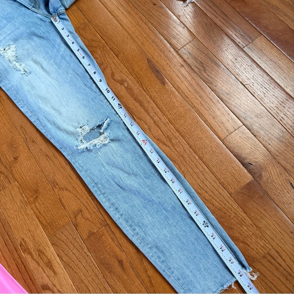 Mother Jeans The Looker Ankle Fray Women’s 27 Distressed Denim Blue Raw Hem - Picture 15 of 15